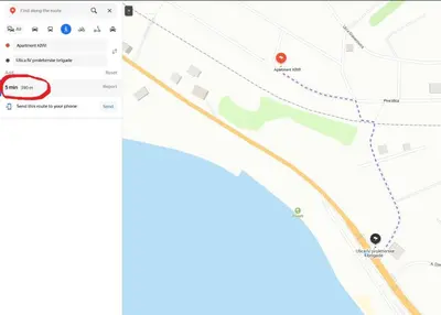 a screenshot of a google maps screen with a map at KIWI in Bar