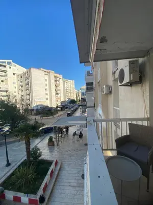 a balcony with a view of a city street at Centar, Kosta apartment in Bar