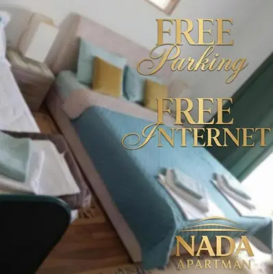 a book cover of free parking free internet with a couch at Nada Apartman in Lastva